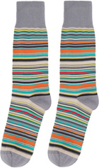 Paul Smith Three-Pack Multicolor Signature Stripe Socks