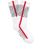 Givenchy - Logo-Intarsia Stretch Cotton-Blend Socks - White