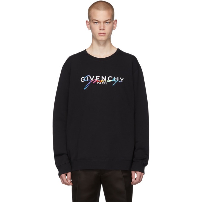 Photo: Givenchy Black Signature Logo Sweatshirt