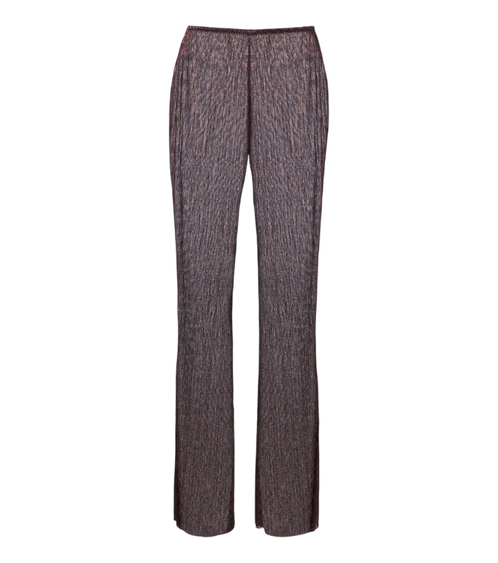 Photo: Cala de la Cruz Dries knitted lamé wide-leg pants