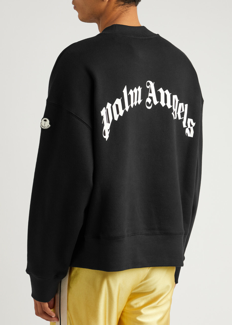 Moncler Genius 8 Moncler Palm Angels Logo Cotton Sweatshirt Black