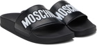 Moschino Black Rubber Pool Slides
