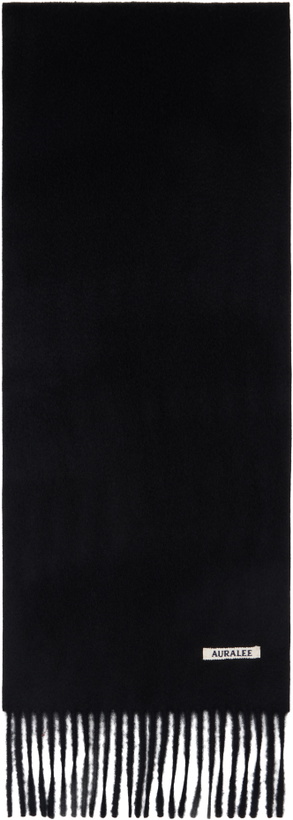 Photo: AURALEE Black Baby Cashmere Long Stole Scarf