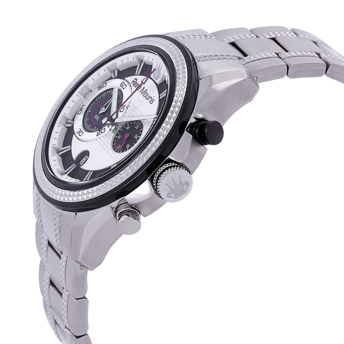 Rene Mouris Trofeo Chronograph Silver and Black Dial Mens Watch 90120RM1