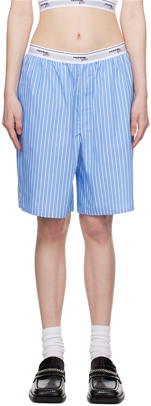 Photo: HommeGirls Blue Striped Boy Shorts