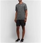 Nike Running - Rise 365 Perforated Camouflage-Print Breathe Dri-FIT T-Shirt - Gray
