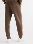 Theory - Alcos Tapered Colour-Block Wool and Cashmere-Blend Sweatpants - Neutrals