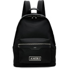 AMIRI Black Logo Patch Nylon Backpack