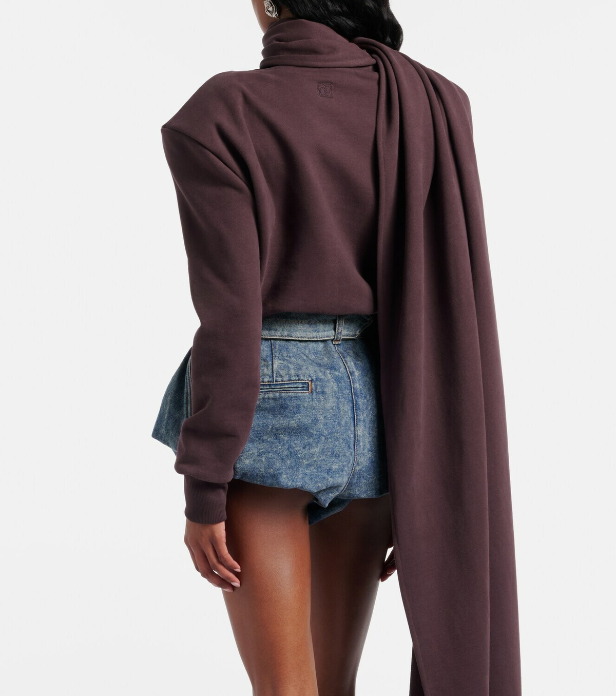 Magda Butrym Belted high-rise denim shorts