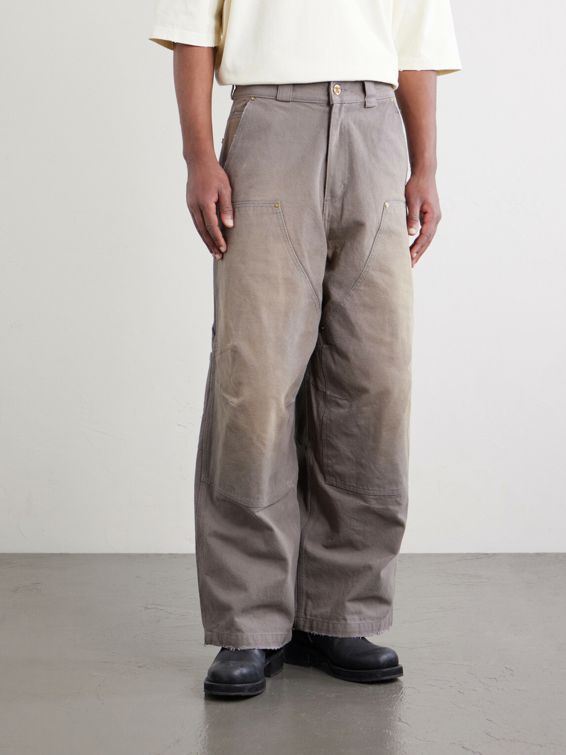 Willy Chavarria - Stockton Wide-Leg Jeans - Gray