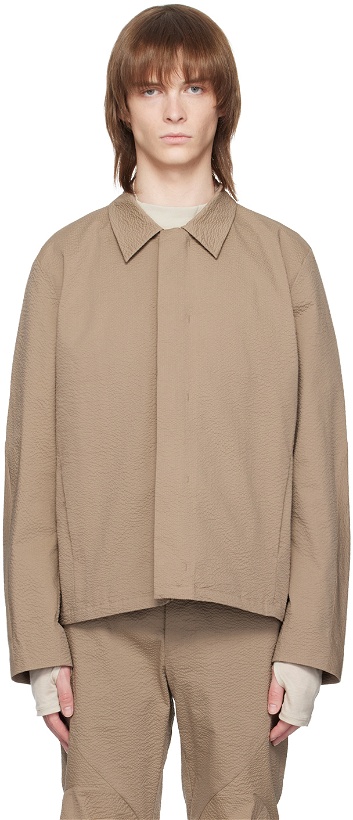 Photo: Post Archive Faction (PAF) Taupe Zip Jacket