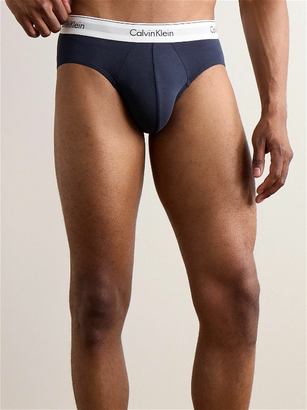 Photo: Calvin Klein Underwear - Five-Pack Stretch-Cotton Briefs - Blue