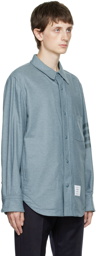 Thom Browne Blue 4-Bar Shirt Jacket