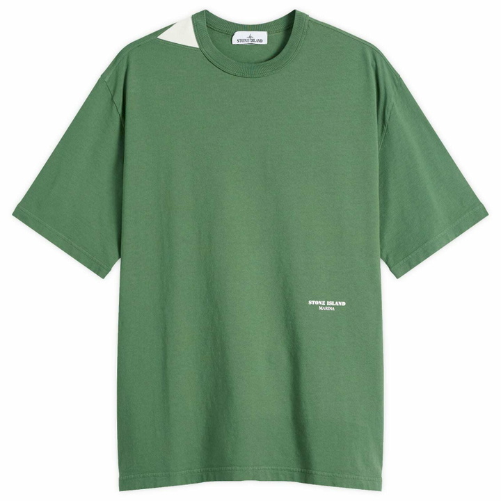 Photo: Stone Island Men's Marina Small Logo T-Shirt in Quartz Green