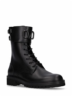 VALENTINO GARAVANI - V Logo Leather Combat Boots