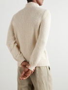 UMIT BENAN B - Ribbed Cotton and Cashmere-Blend Rollneck Sweater - Neutrals