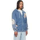 COÛT DE LA LIBERTÉ Blue Lynard California Cool Terry Graphics Zip Hoodie