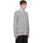 Comme des Garcons Homme Grey Double-Faced Cardigan