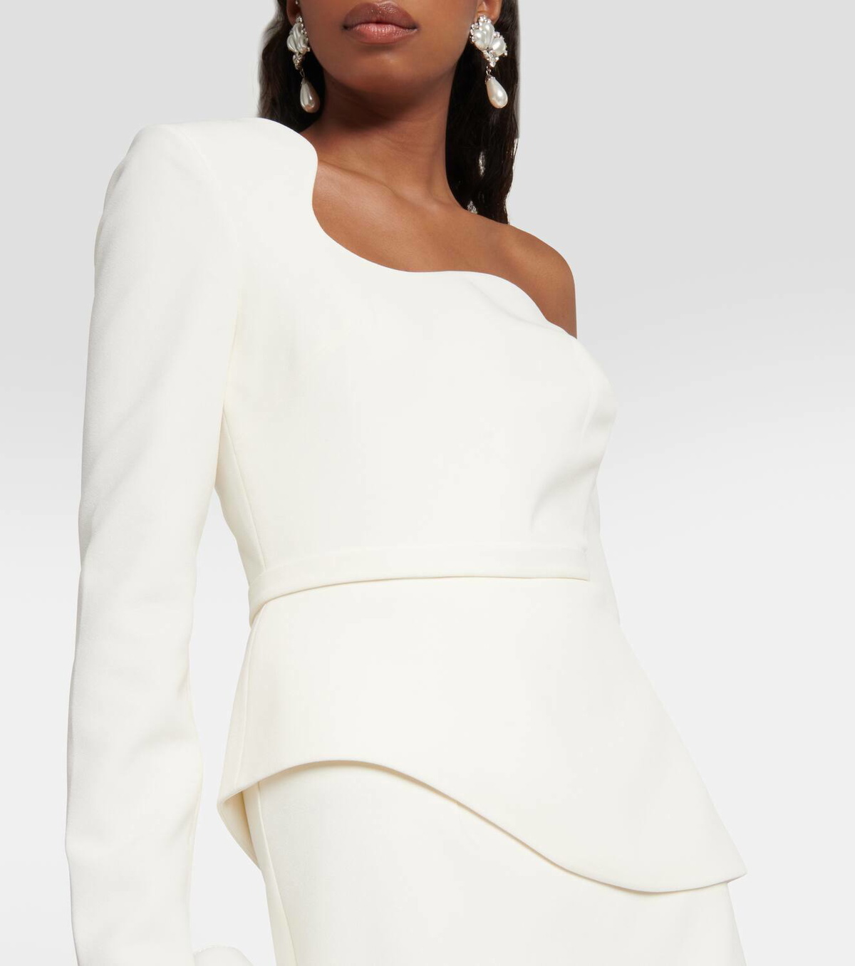 SAFIYAA ドレス ワンピース Asymmetric crepe midi dress882662 Safiyaa Bridal asymmetric midi dress Safiyaa