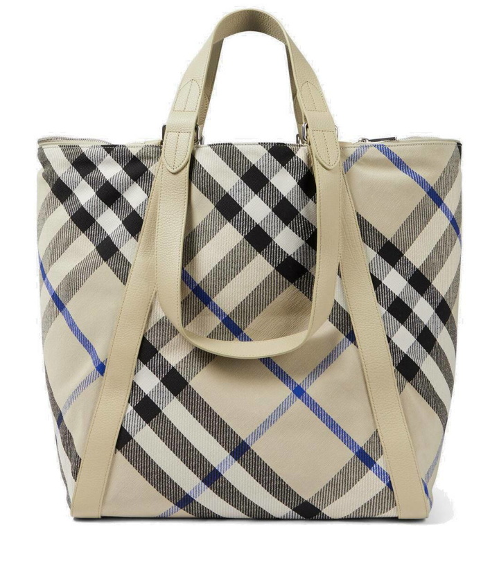 Photo: Burberry Large checked jacquard tote bag