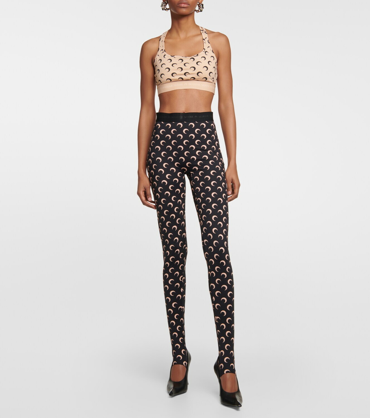 Marine Serre - Printed jersey leggings