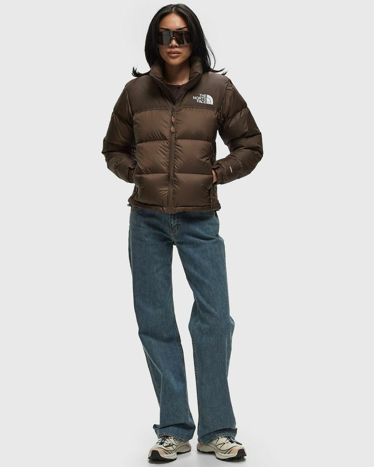 The North Face 1996 RETRO NUPTSE JACKET Brown Womens Down & Puffer 