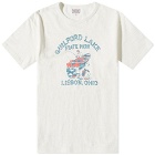 The Real McCoy's Men's The Real McCoys Joe McCoy Guildford Lake Athletic T-Shirt in Milk