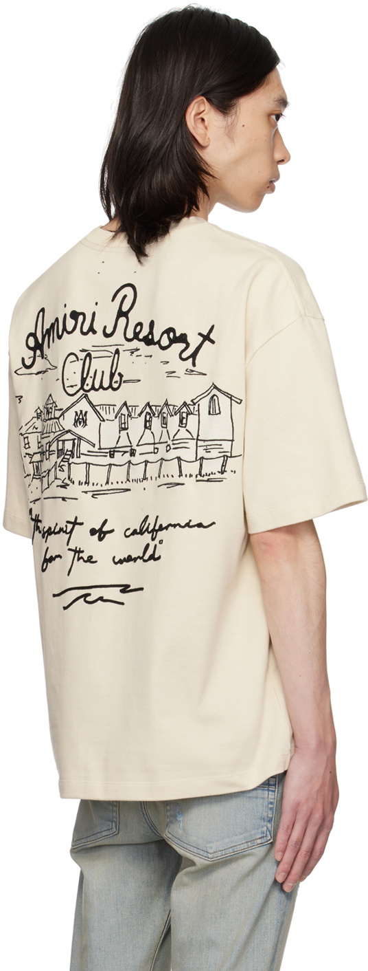 【関税&送料込】Amiri Beige Cotton T-Shirt AMIRI Vintage Oversize T-shirt | italist