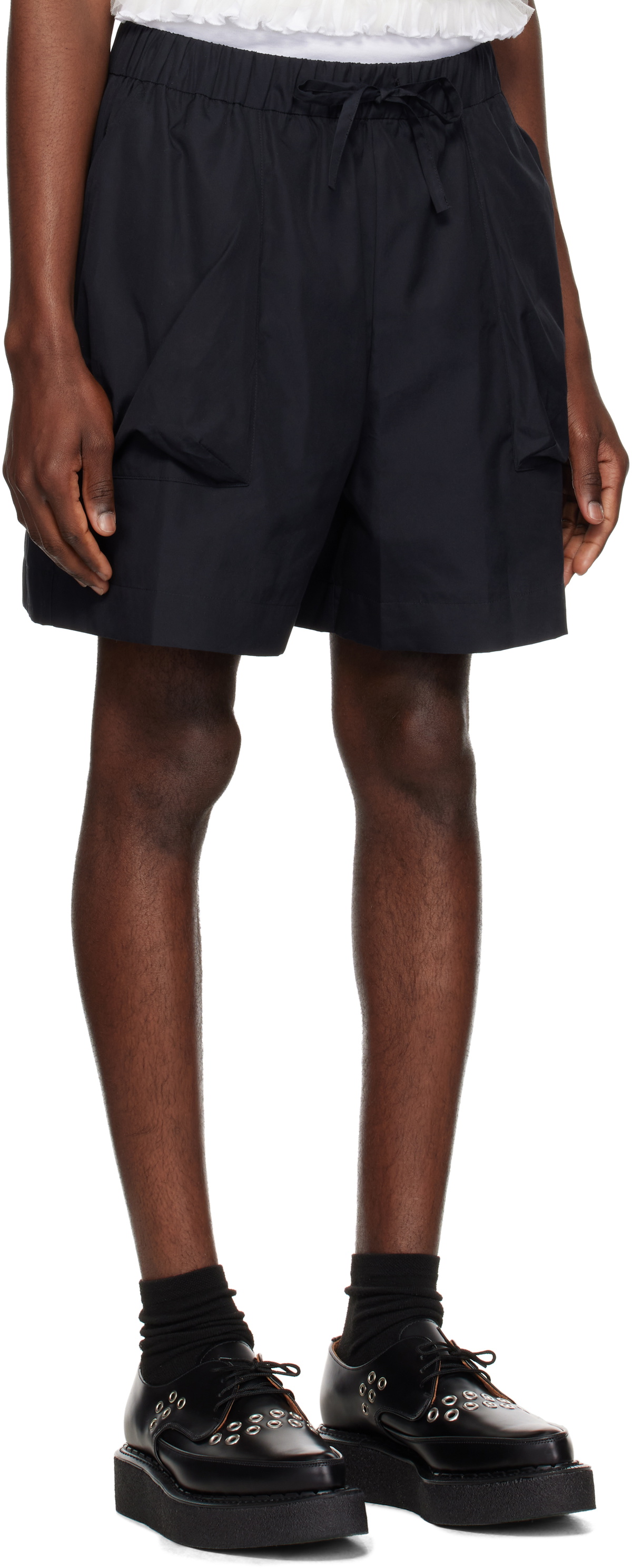 Simone Rocha Black Cargo Pocket Shorts