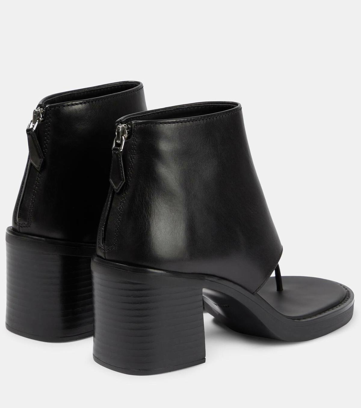 Miu Miu Thong leather ankle sandals