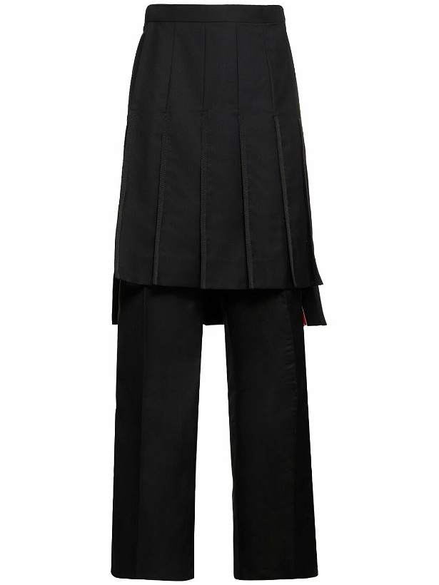 Photo: THOM BROWNE - Collage Wool Pants W/ Pleated Skirt