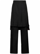 THOM BROWNE - Collage Wool Pants W/ Pleated Skirt
