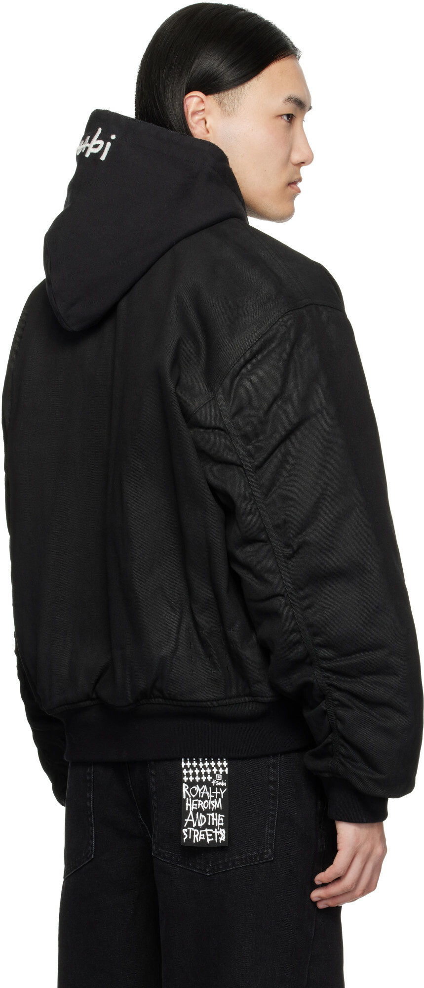 Ksubi Black Sin City Plated Waxed Jacket