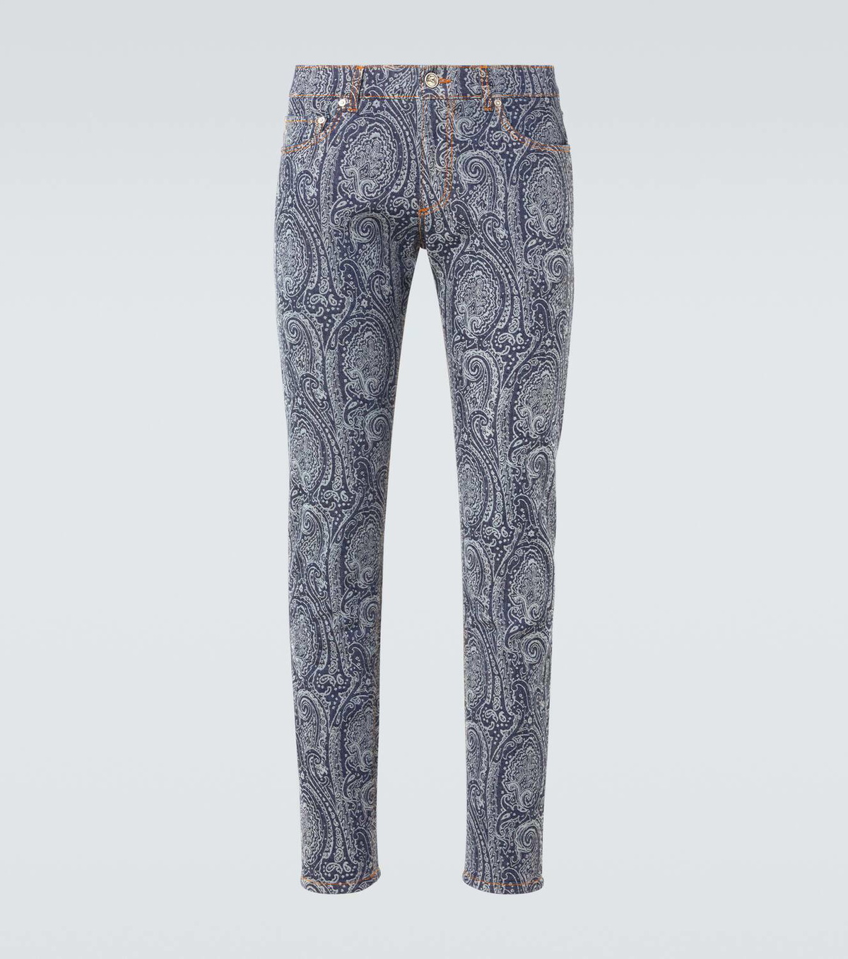 Etro Paisley jacquard slim jeans
