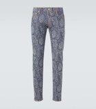 Etro Paisley jacquard slim jeans