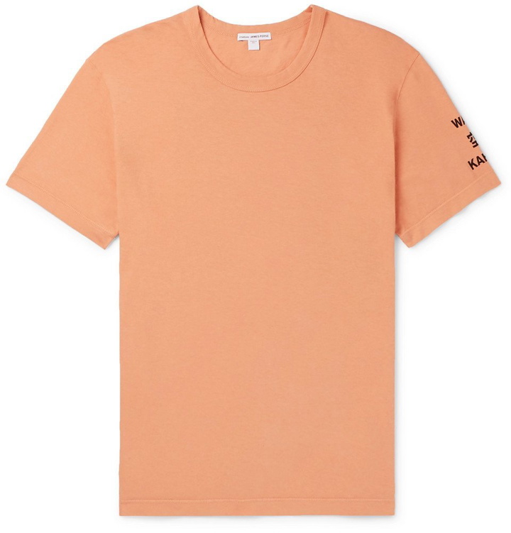 Photo: James Perse - Printed Cotton-Jersey T-Shirt - Orange