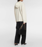Toteme Cable-knit wool and cashmere hoodie