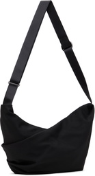 YOHJI YAMAMOTO Black Wool Gabardine Nylon Tape Drape Bag