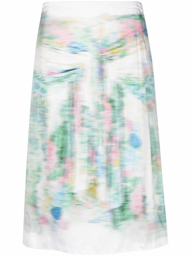 Photo: LOEWE - Blurred Print Midi Skirt