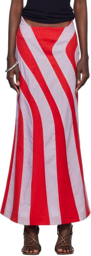 Photo: Stanley Raffington Red & Blue Parametric Maxi Skirt