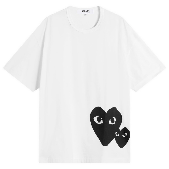 Photo: Comme des Garçons Play U T-SHIRT LOGO PRINT KNIT in White