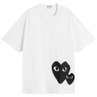 Comme des Garçons Play U T-SHIRT LOGO PRINT KNIT in White