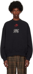 Song for the Mute Black 'Song' Gym Sweatshirt