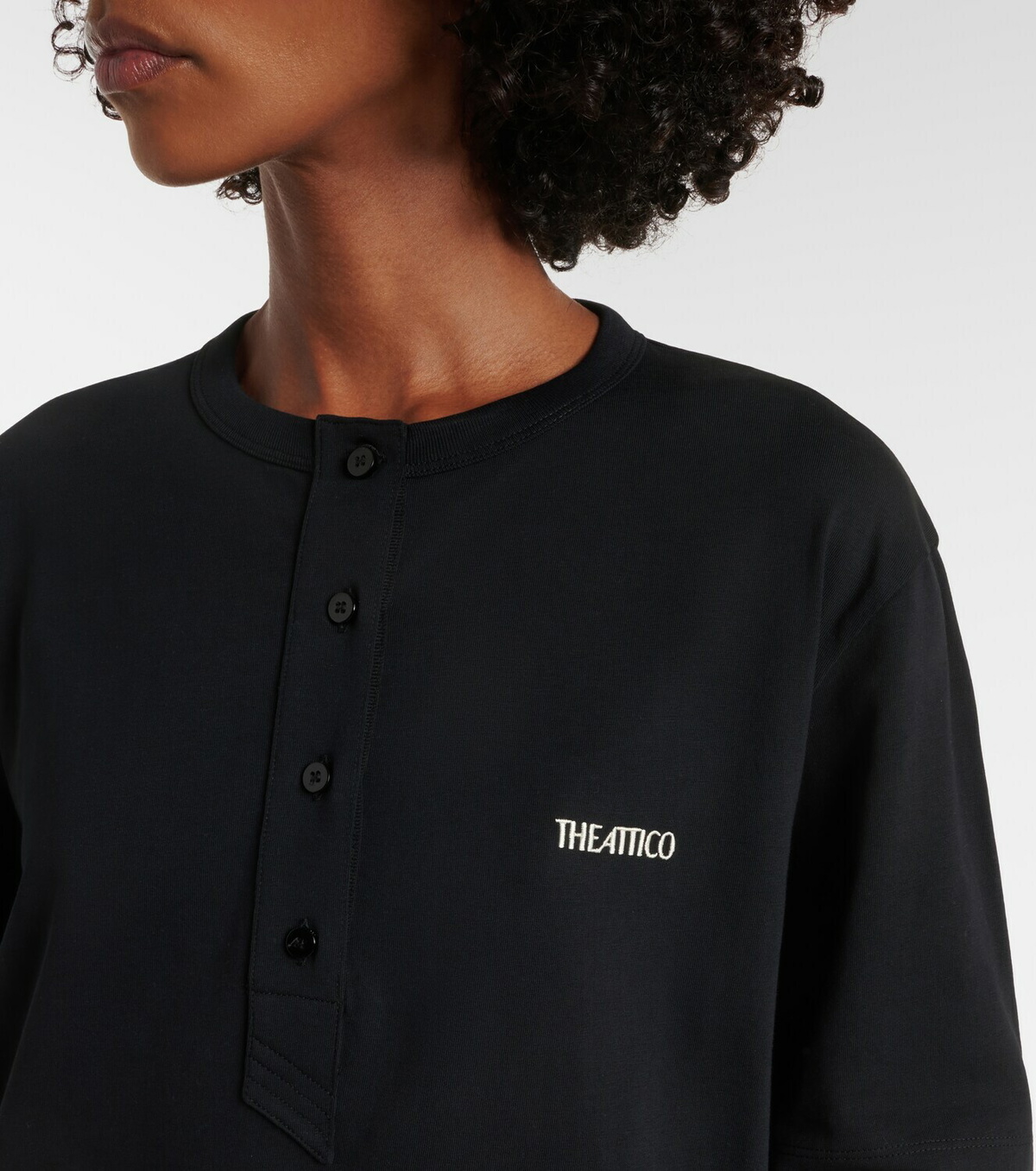 The Attico Layered cotton jersey T-shirt