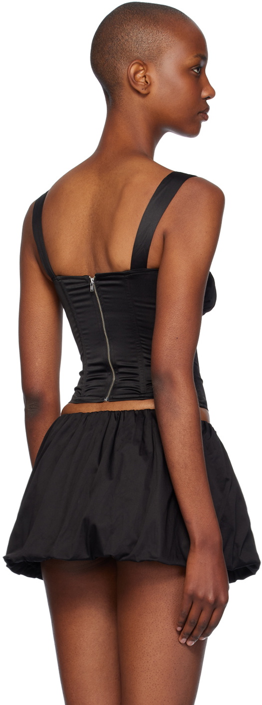 Miaou Black Agnes Corset Top