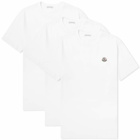 Moncler Men's Logo Badge T-Shirt in White