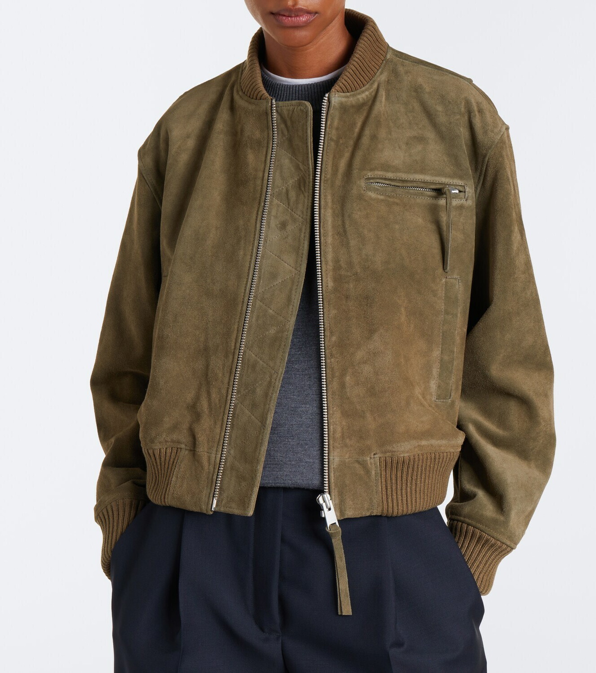 Arma Elysia suede bomber jacket