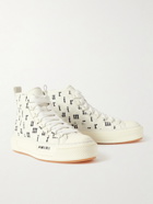 AMIRI - Logo-Print Canvas High-Top Sneakers - White