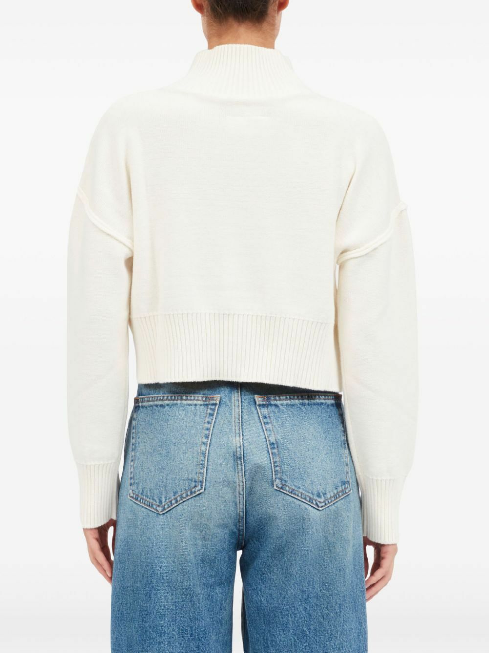 Maison Margiela MM6 Cropped Distressed Sweatshirt