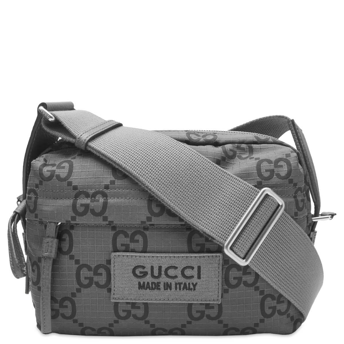 Gucci Men's GG Ripstop Crossbody Bag in Black Gucci